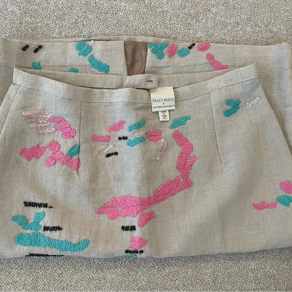 Anthropologie women’s Tracy Reese Multi Color Professional Skirt - Picture 4 of 6